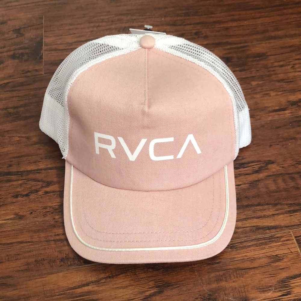 RVCA pink/white trucker hat